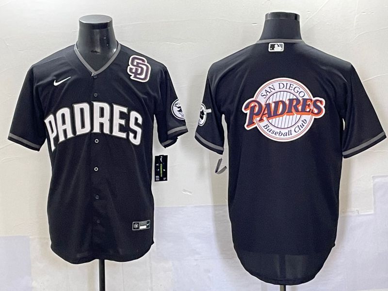 Men 2025 San Diego Padres Blank Black Game Nike MLB Jersey style 70314